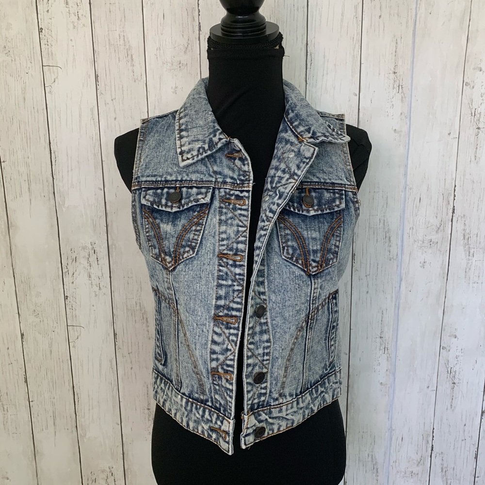 Thread & Supply Light Wash Denim Vest